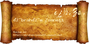 Ábrahám Zsanett névjegykártya
