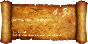 Ábrahám Zsanett névjegykártya