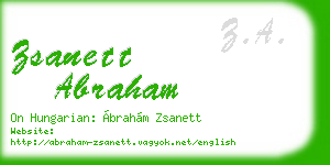 zsanett abraham business card